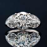 Custom Platinum, 2.92 Ct. Center & 3.30 Cttw. Diamond Engagement Ring, Olde Towne Jewelers, Santa Rosa CA.