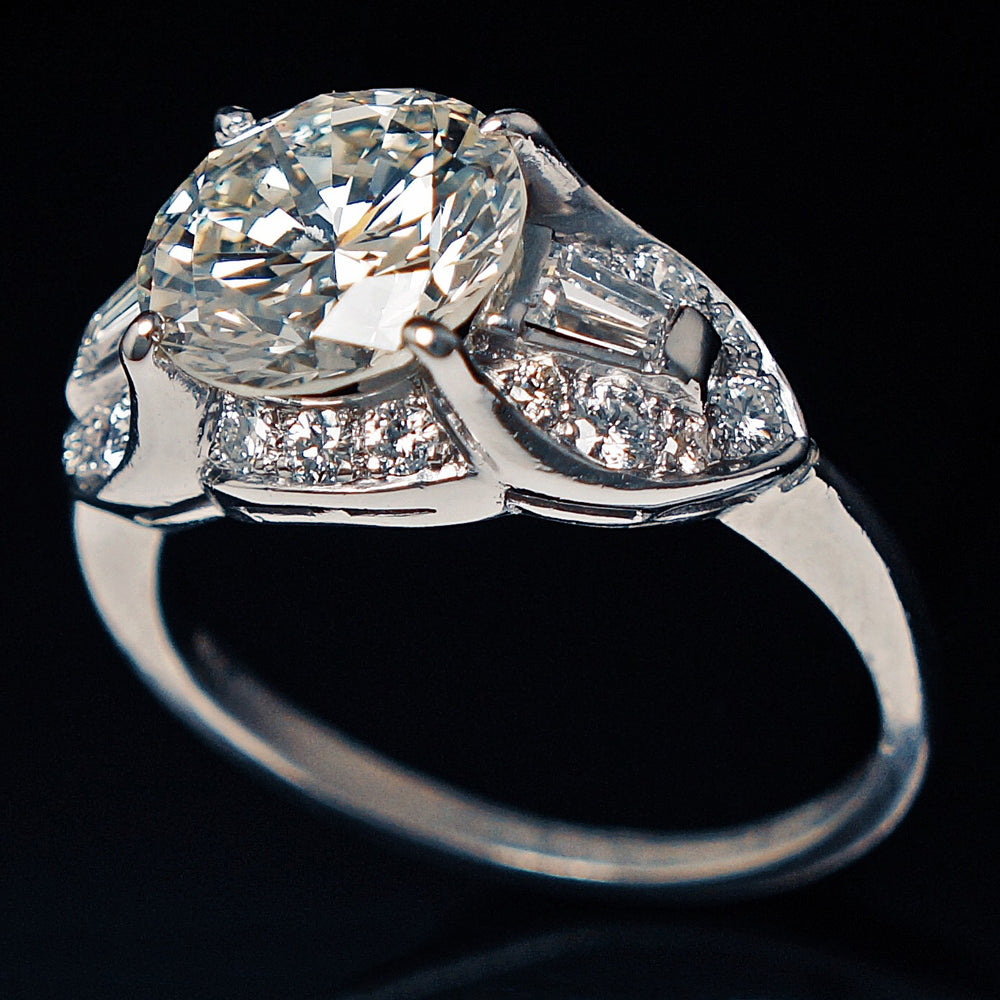 Custom Platinum, 2.92 Ct. Center & 3.30 Cttw. Diamond Engagement Ring, Olde Towne Jewelers, Santa Rosa CA.