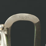 Elegant Platinum & Apple Jade Leaf Estate Earrings, Olde Towne Jewelers, Santa Rosa CA.