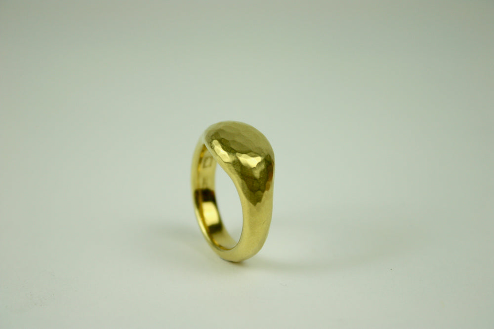 Solid 20K Yellow Gold, Big Oak Flat Ring, Olde Towne Jewelers Santa Rosa Ca,