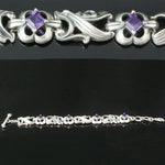 Carl Priolo Designer Sterling Silver & Amethyst Tuscany Estate Bracelet, Olde Towne Jewelers Santa Rosa Ca.