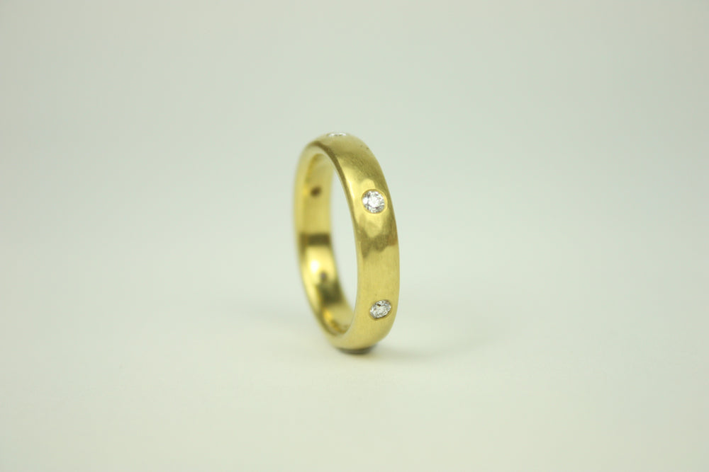 Solid 20K Yellow Gold & .30 CTW Diamond City of Six Wedding Ring, Olde Towne Jewelers Santa Rosa Ca.
