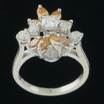 Solid 14K Gold 1.62 CTTW Fancy Vivid Yellow Brown & White Diamond Estate Ring, Olde Towne Jewelers, Santa Rosa CA.