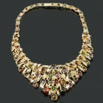 Massive Custom Mid-Century Solid 14K Gold, 80 CTW Multi Gemstone 16 Choker Necklace Olde Towne Jewelers Santa Rosa CA6