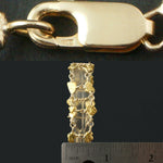 Natural Nugget 24K & Solid 14K Yellow Gold, Link Chain, 7 1/2" Bracelet, Olde Towne Jewelers, Santa Rosa CA.