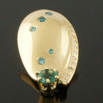 Pasdera Solid 14K Gold .39 Ct Tourmaline & Diamond Modernist Omega Slide Pendant Olde Towne Jewelers CA 3