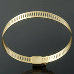 Rare Gucci Solid 18K Yellow Gold, Adjustable Screw Hose Clamp Estate Bracelet, Olde Towne Jewelers, Santa Rosa CA.