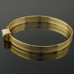 Rare Gucci Solid 18K Yellow Gold, Adjustable Screw Hose Clamp Estate Bracelet, Olde Towne Jewelers, Santa Rosa CA.