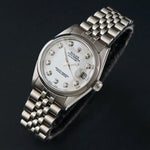 1979 Rolex 6824 31mm Datejust Mother Of Pearl Diamond Dial Midsize Steel Watch