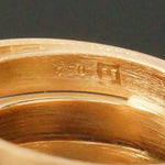 Modernist Heavy Solid 18K Rose Gold & Diamond, Twisted Spiral Overlap Ring, Olde Towne Jewelers, Santa Rosa CA.