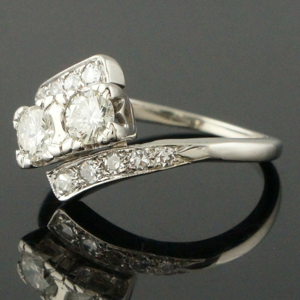 Retro Deco Solid 14K Gold & .78 Cttw Diamond Wedding Band, Anniversary Ring, Olde Towne Jewelers, Santa Rosa CA.