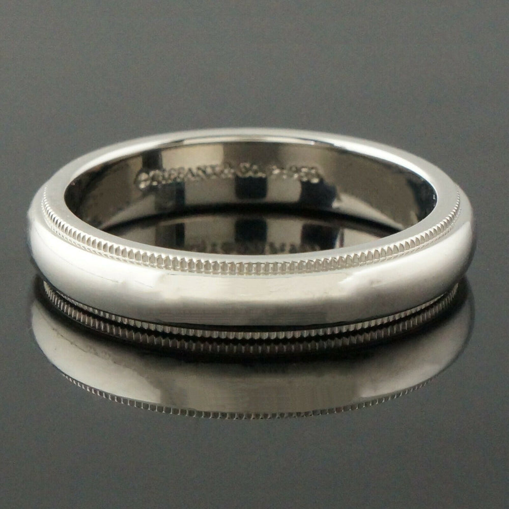 Tiffany Milgrain Platinum Wedding Band Tiffany Platinum, Classic