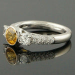Solid 14K Gold 1.25 Ct Bezel Sapphire & 1.40 CTW Diamond Engagement, Wedding, Anniversary Ring, Olde Towne Jewelers, Santa Rosa CA.