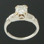 Mid-Century Solid 14K Gold & .76 CTW 3 Stone Diamond Engagement, Wedding Band, Anniversary Ring, Olde Towne Jewelers, Santa Rosa CA.