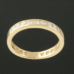 Solid 14K Yellow Gold, .32 CTTW Diamond Wedding Band, Anniversary Ring